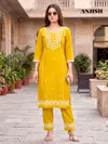 Anjish By Banwery Cotton Embroidery Work Kurti With Bottom